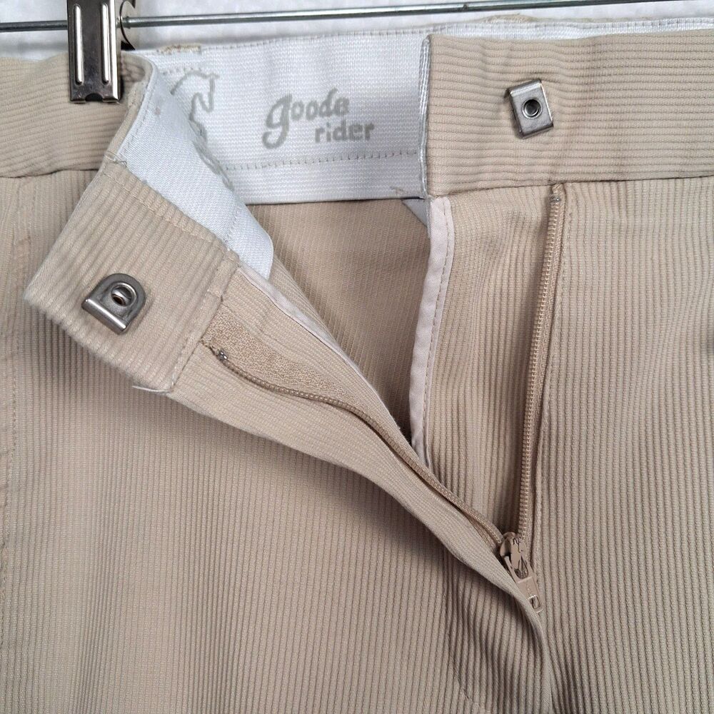 Goode Rider Women's Tan Ribbed Riding Breeches Pants Size 24R - Picture 6 of 12